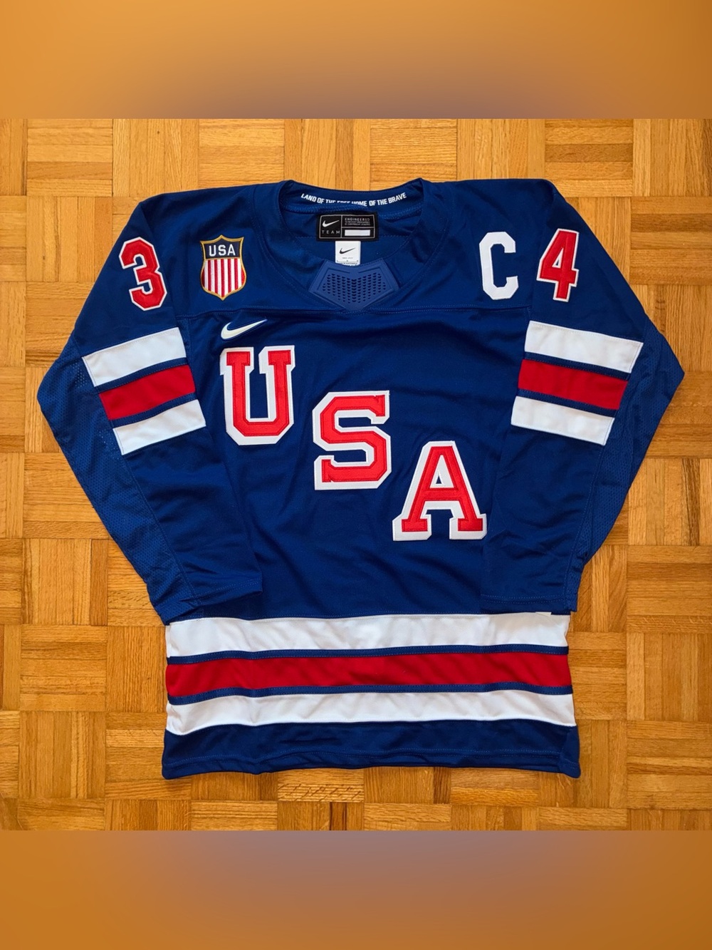 Auston Matthews Nike Royal USA Olympics Hockey 2026 Home Jersey